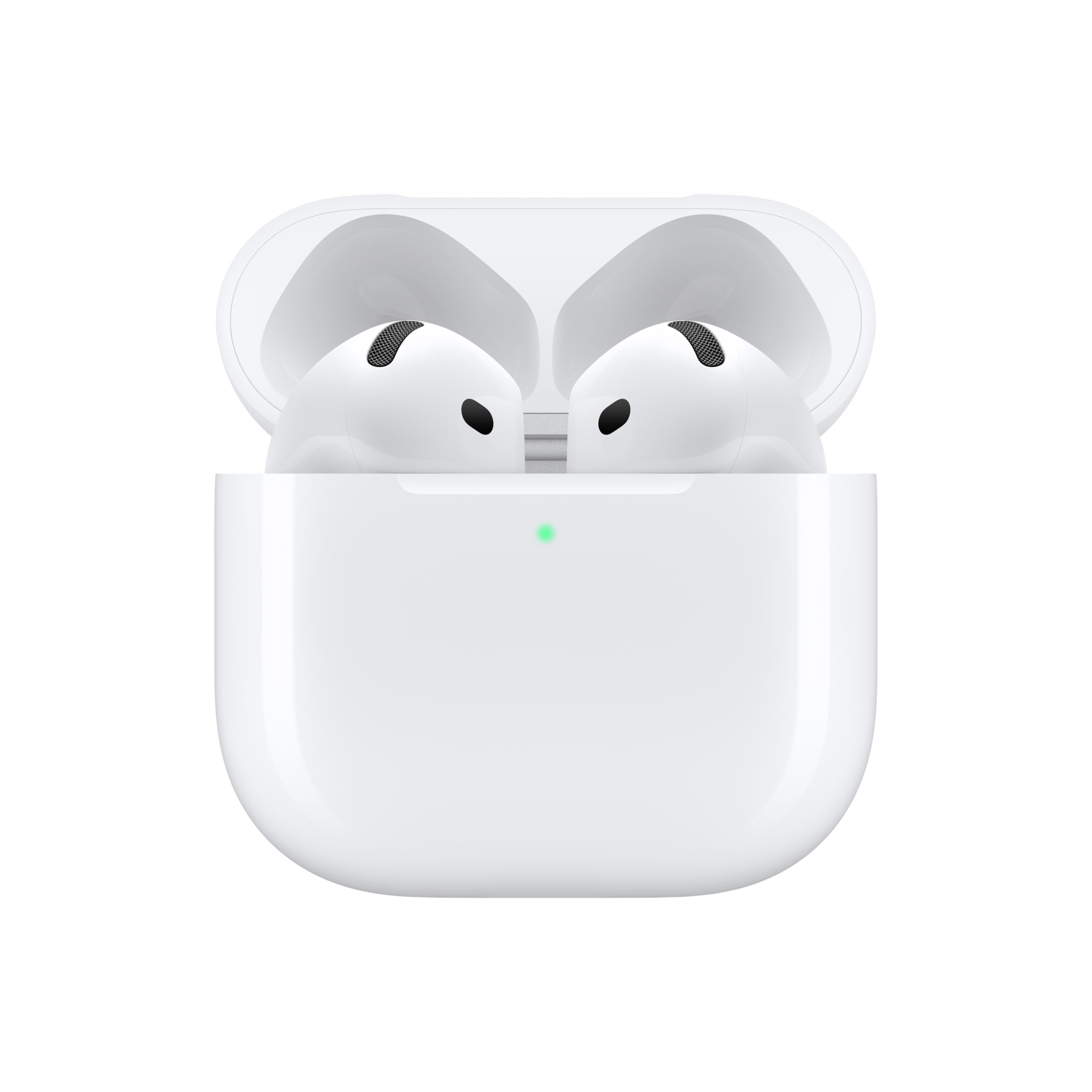 Apple AirPods 4 Wireless Earbuds, Bluetooth Headphones, Personalized Spatial Audio, Sweat and Water Resistant, USB-C Charging Case, H2 Chip, Up to 30 Hours of Battery Life, Effortless Setup for iPhone