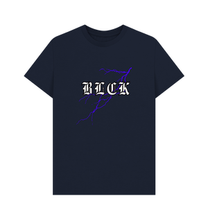 Navy Blue BLCK T shirt Lighting