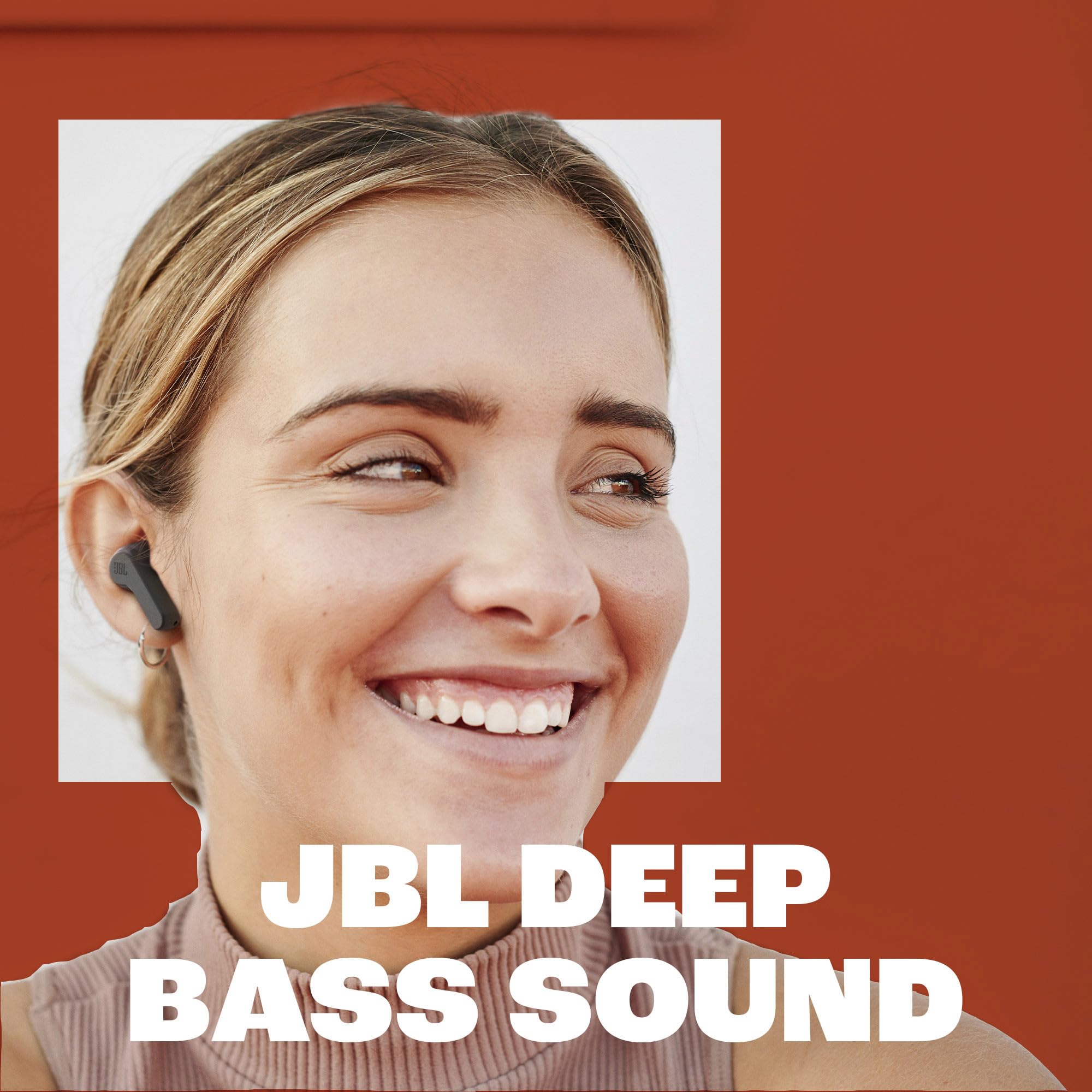 JBL Vibe Beam - True Wireless JBL Deep Bass Sound Earbuds, Bluetooth 5.2, Water & Dust Resistant, Hands-free call with VoiceAware, Up to 32 hours of battery life (Blue)