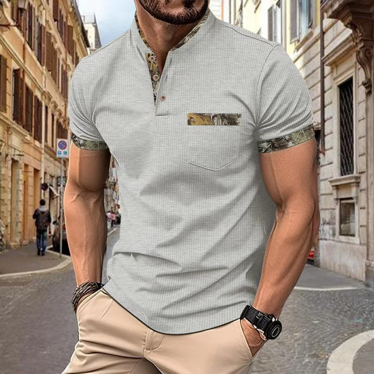 Men's Casual Polo Shirt All-match T-shirt