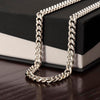 Blck Mens Cuban Link Necklace