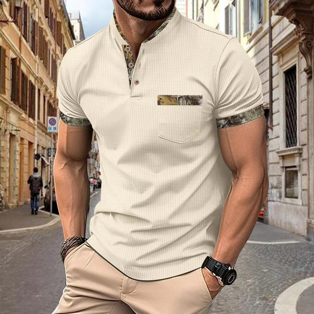 Men's Casual Polo Shirt All-match T-shirt