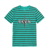 Seagrass Green Stripes Striped BLCK T-shirt